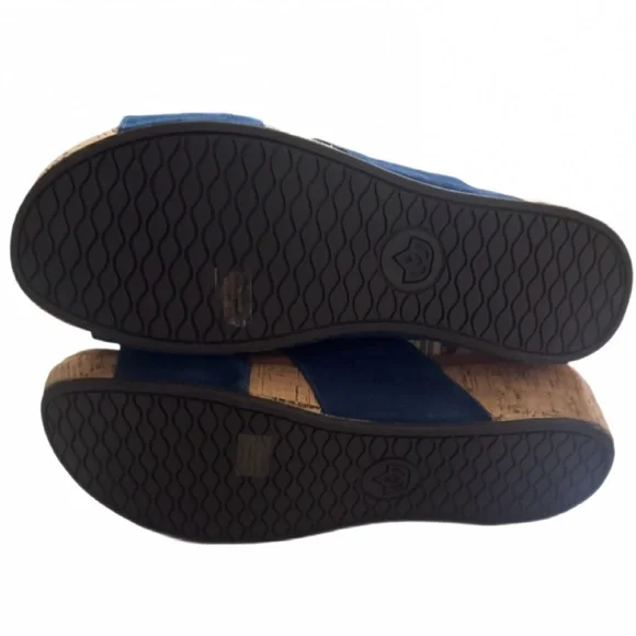 Spenco Passport Wedge womens Slide Sandal 12B Dark Navy NWB - Picture 11 of 12